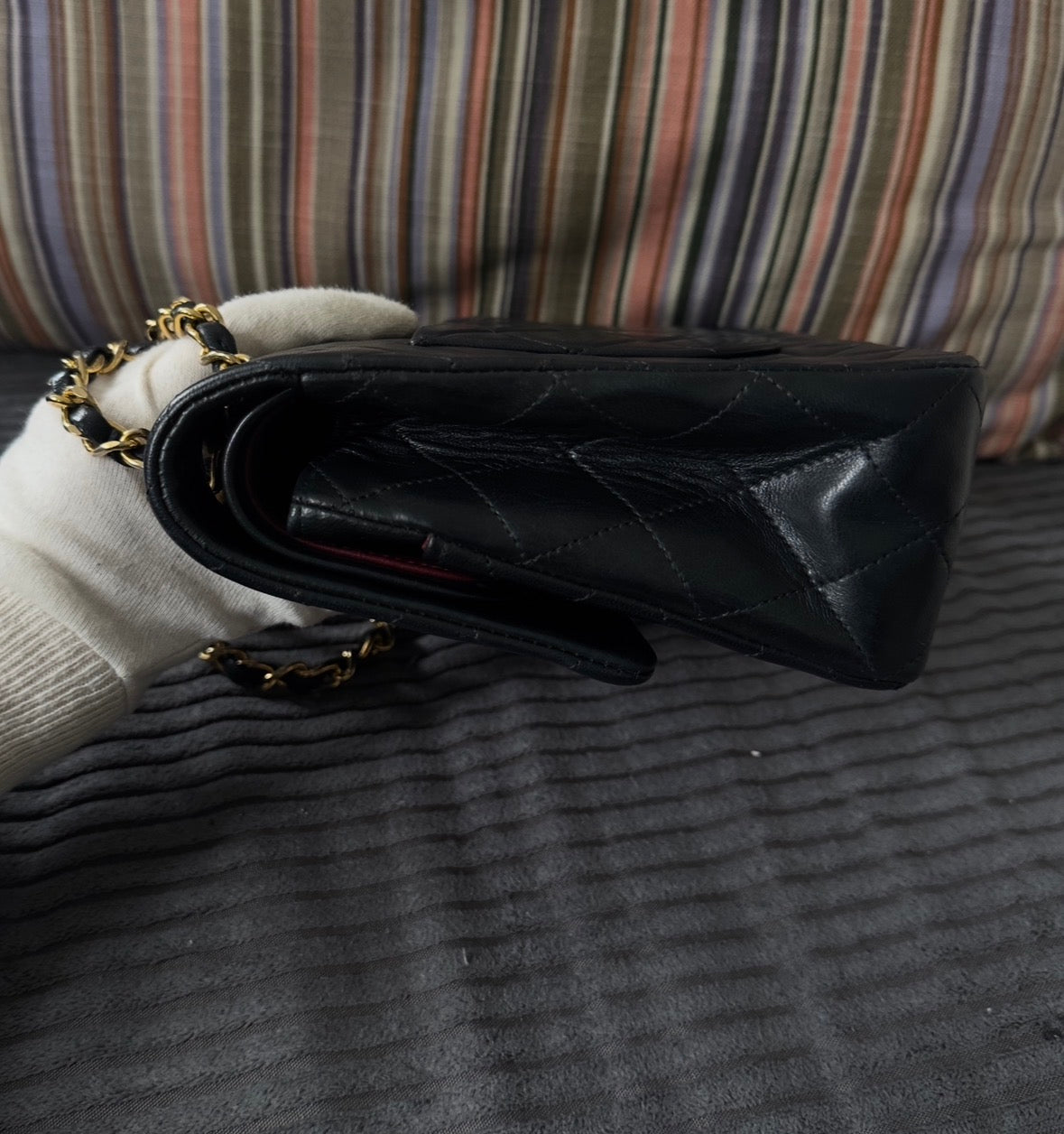 Chanel Classic Double Flap Medium 24 K Gold Plated