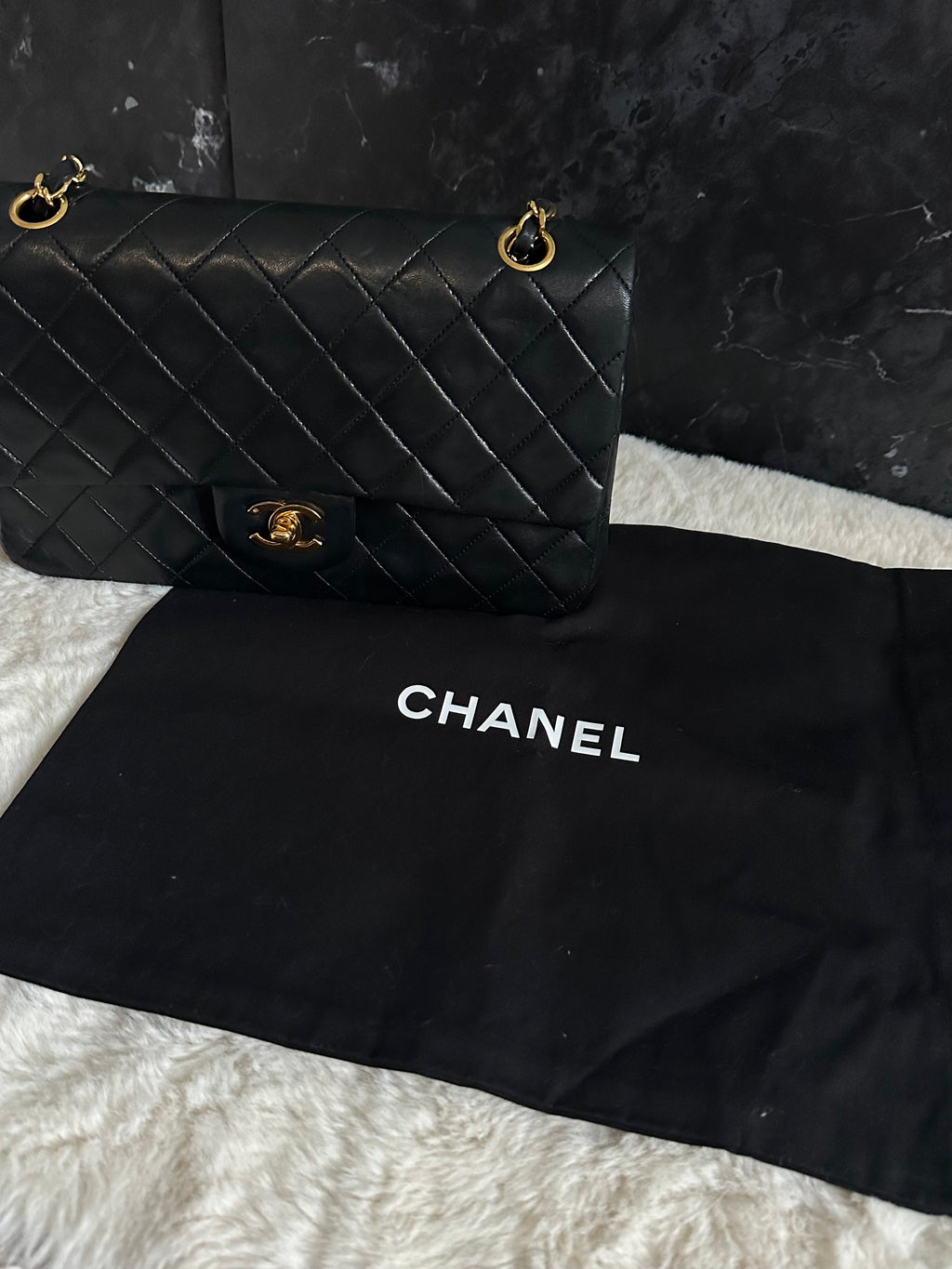 Chanel Timeless Double Flap Medium Or 24k