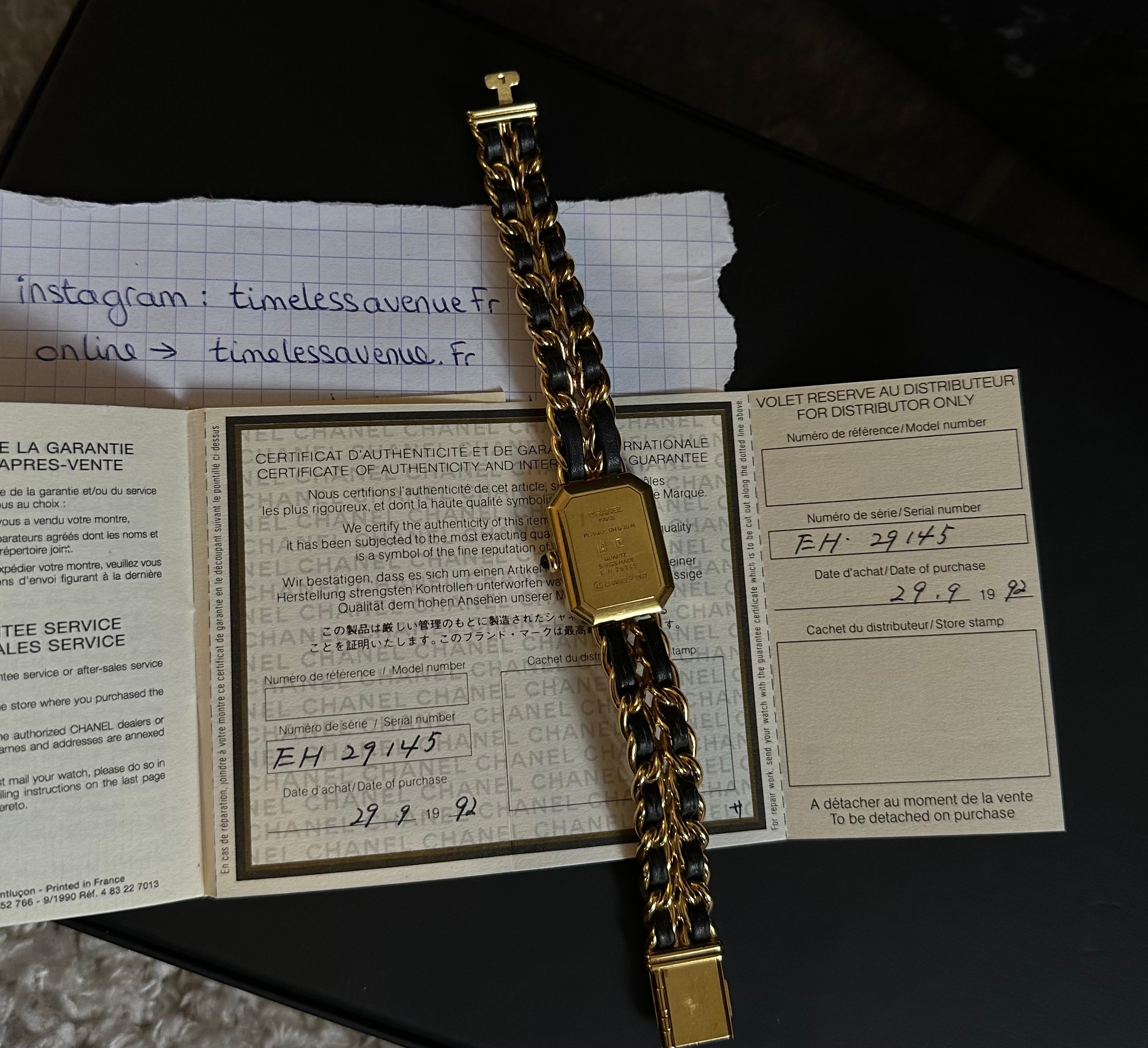 CHANEL MONTRE PREMIERE EDITION TAILLE L