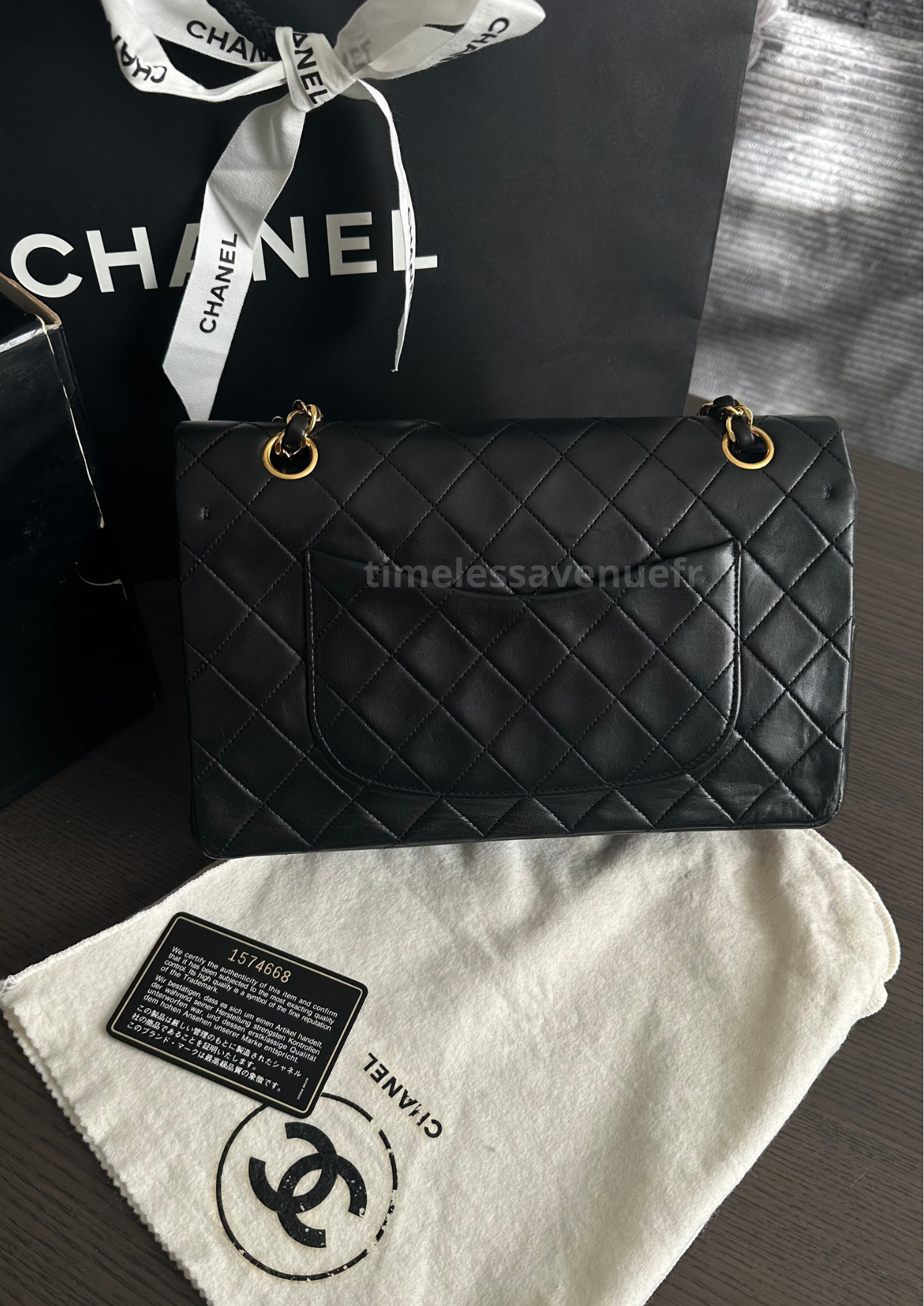 Chanel Timeless Double Flap Medium 24k Gold
