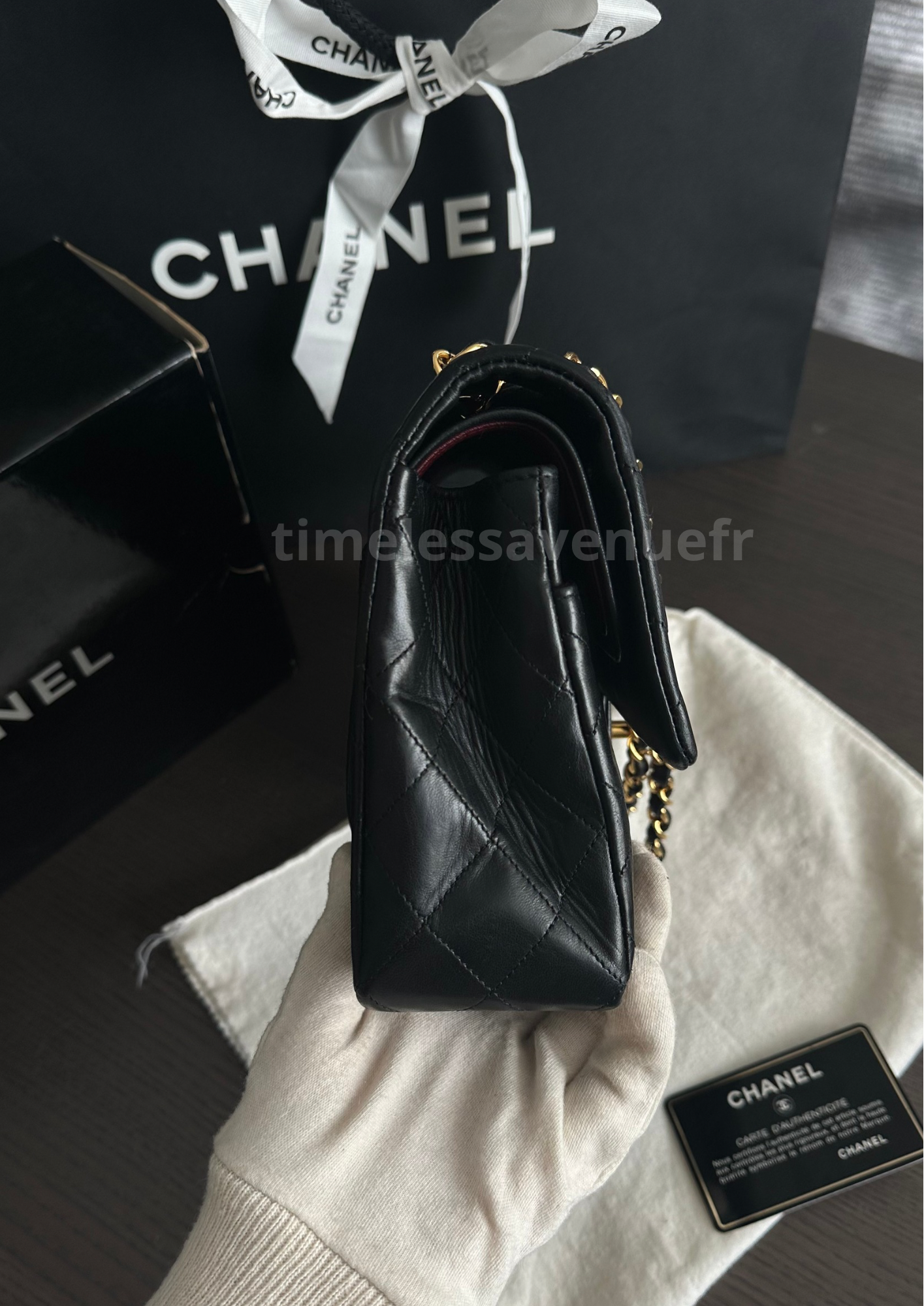 Chanel Timeless Double Flap Medium 24k Gold