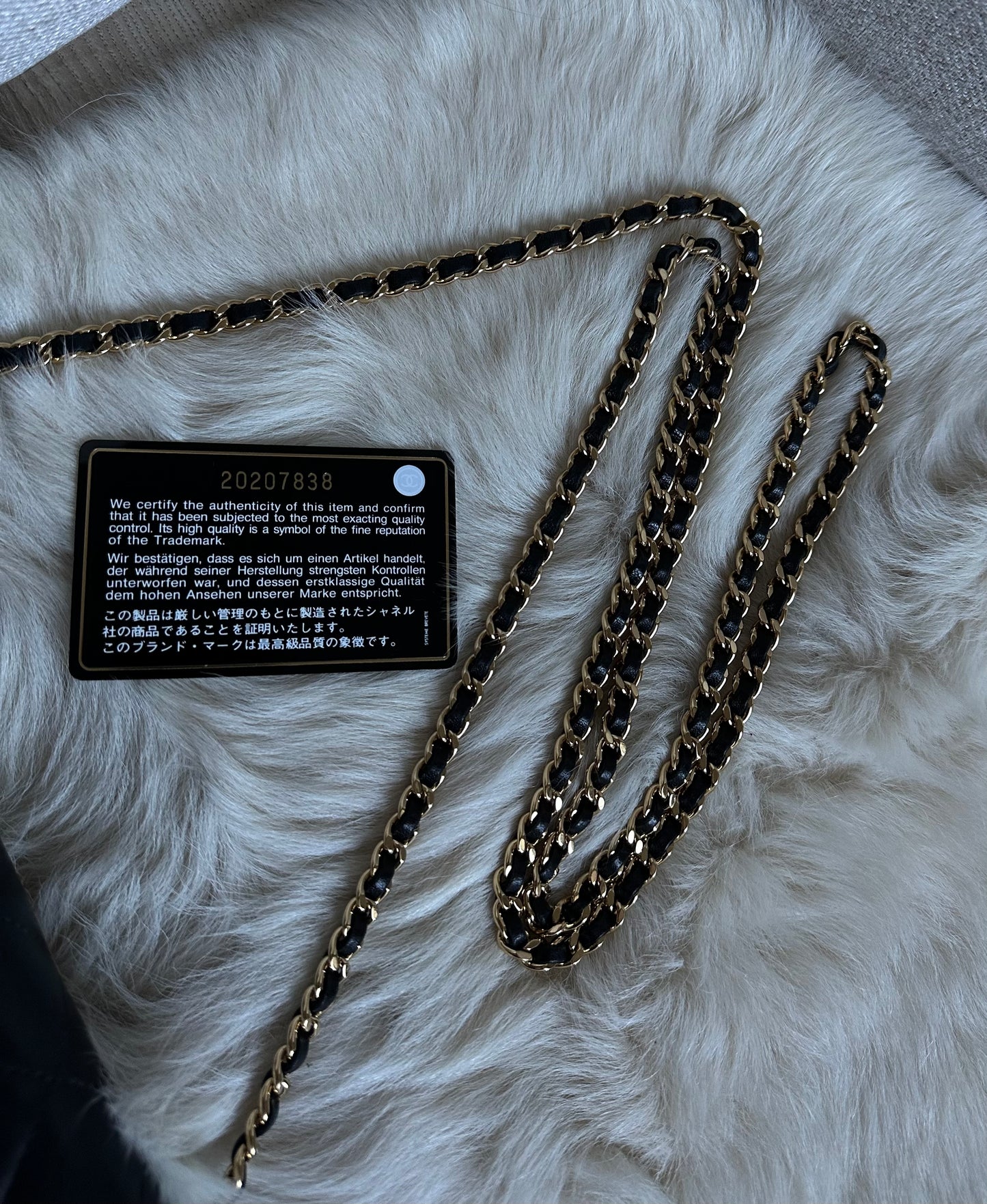 CHANEL WALLET ON CHAIN ​​BLACK AND GOLD