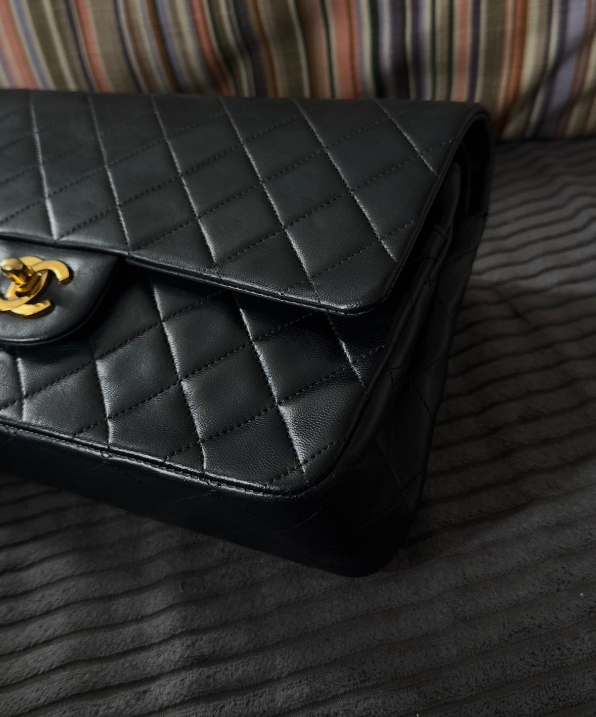 Chanel Classic Double Flap Medium 24 K Gold Plated