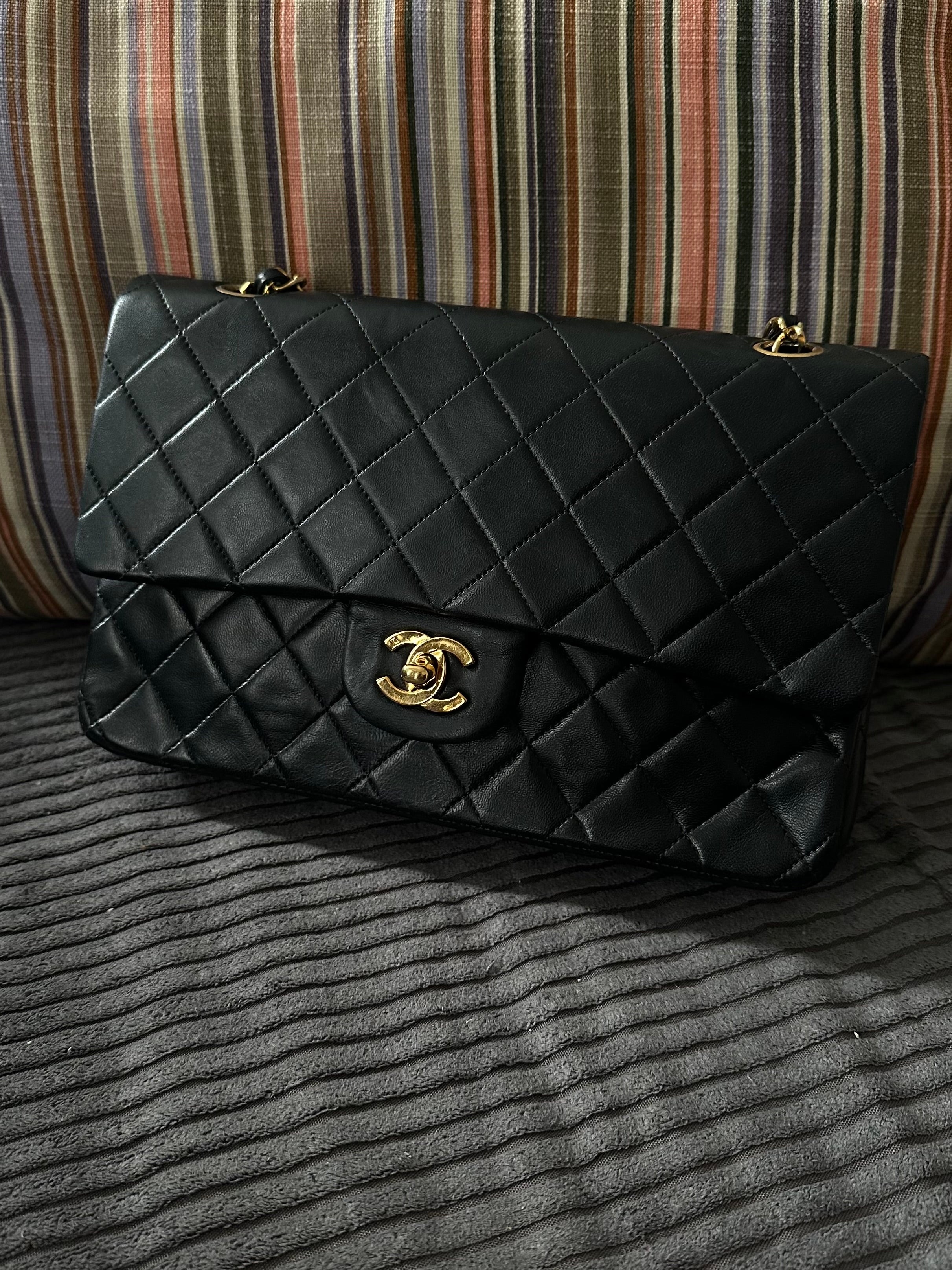 Chanel Classic Double Flap Medium 24 K Gold Plated