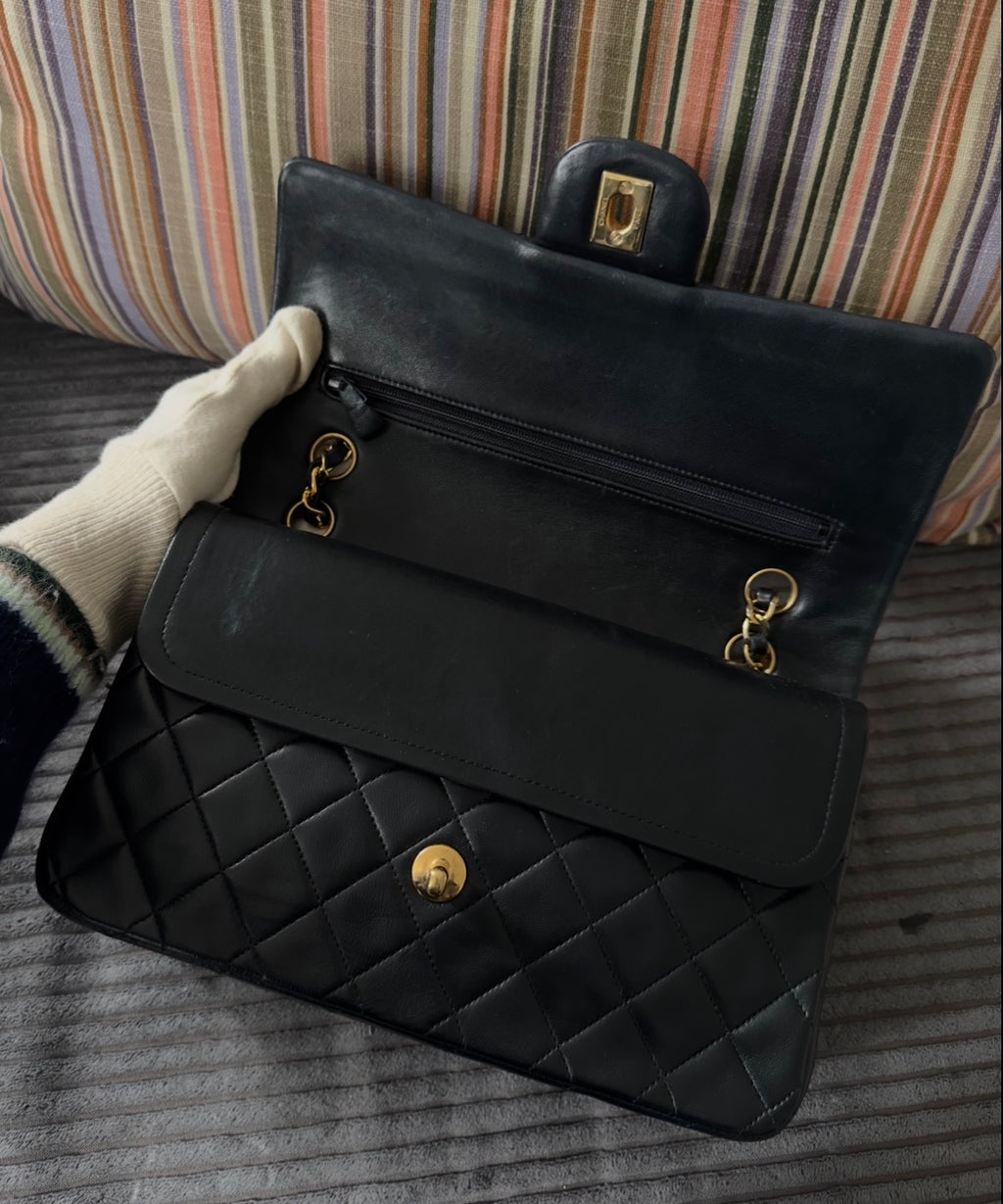 Chanel Classic Double Flap Medium 24 K Gold Plated