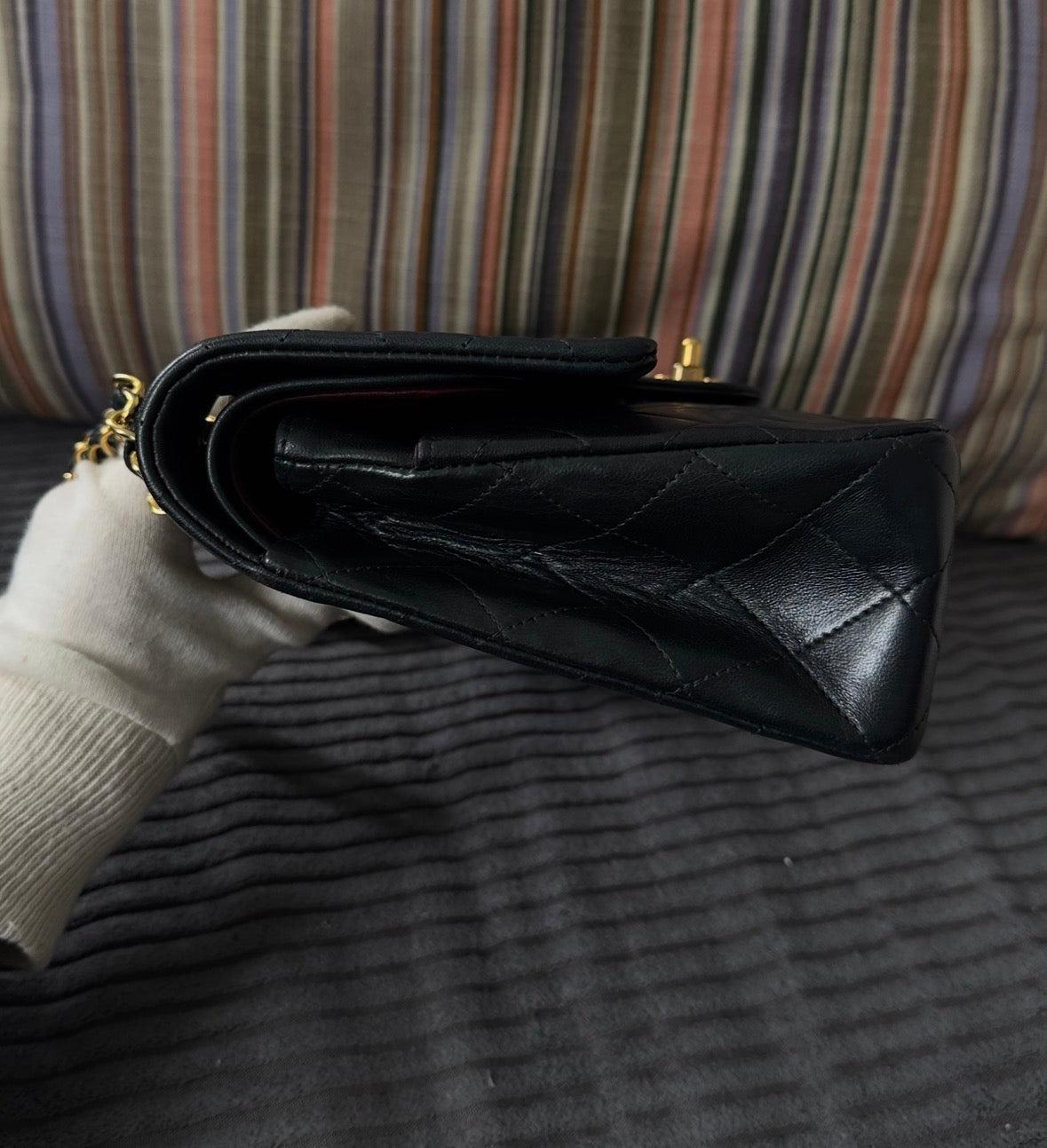 Chanel Classic Double Flap Medium 24 K Gold Plated