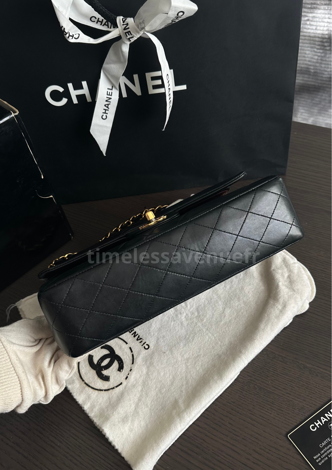 Chanel Timeless Double Flap Medium 24k Gold