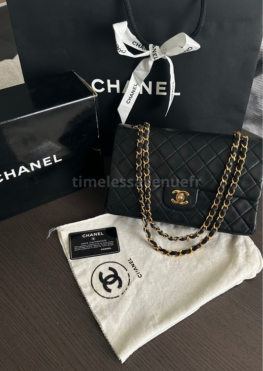 Chanel Timeless Double Flap Medium 24k Gold