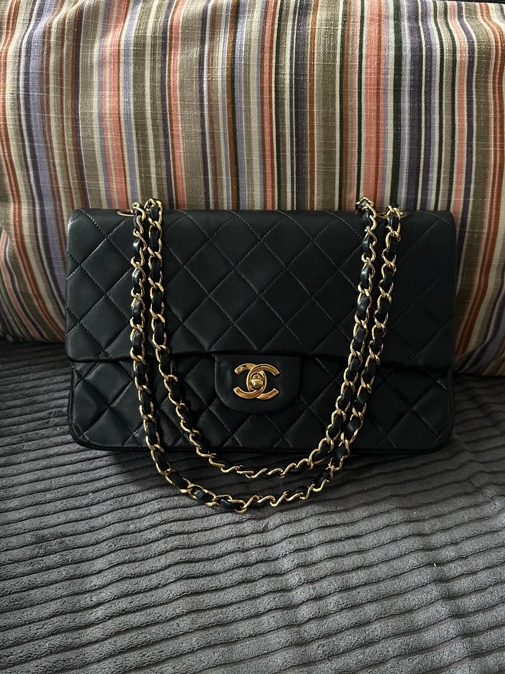 Chanel Classic Double Flap Medium 24 K Gold Plated