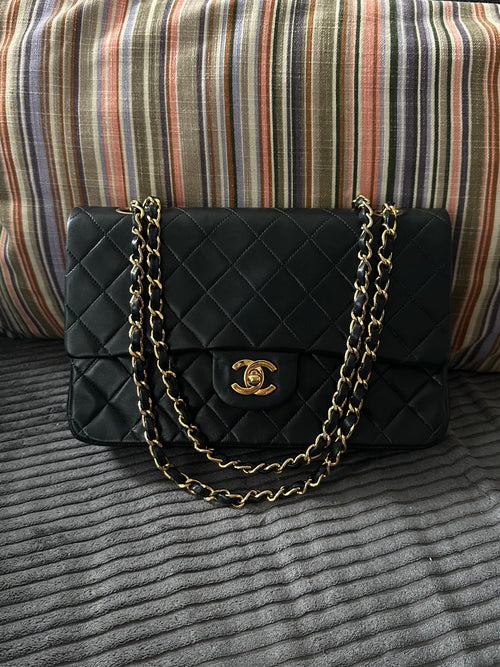 Chanel Classic Double Flap Medium 24 K Gold Plated