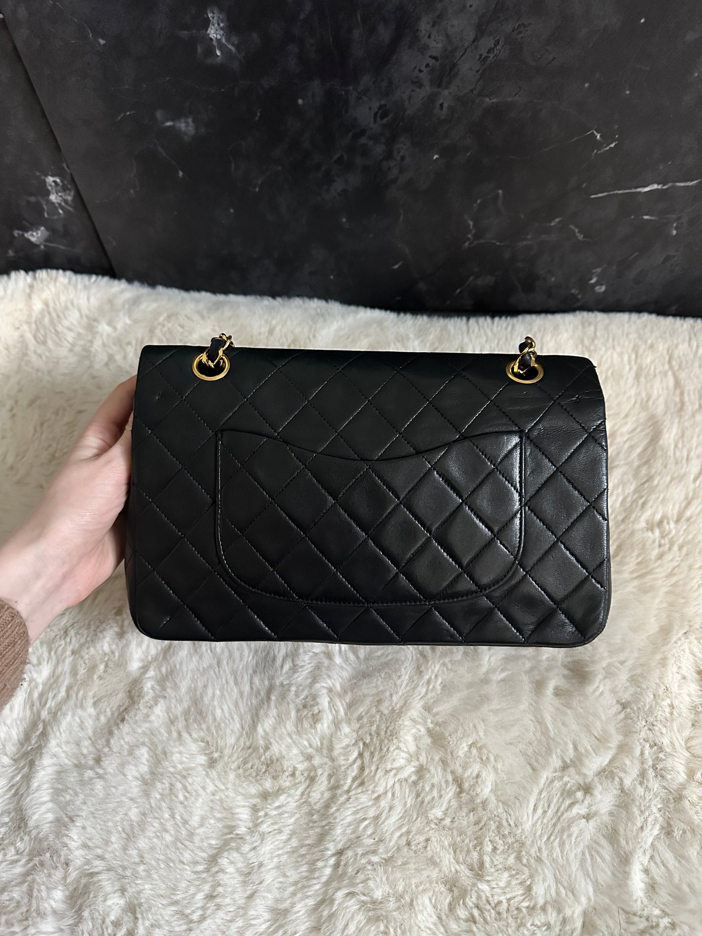 Chanel Timeless Double Flap Medium Or 24k