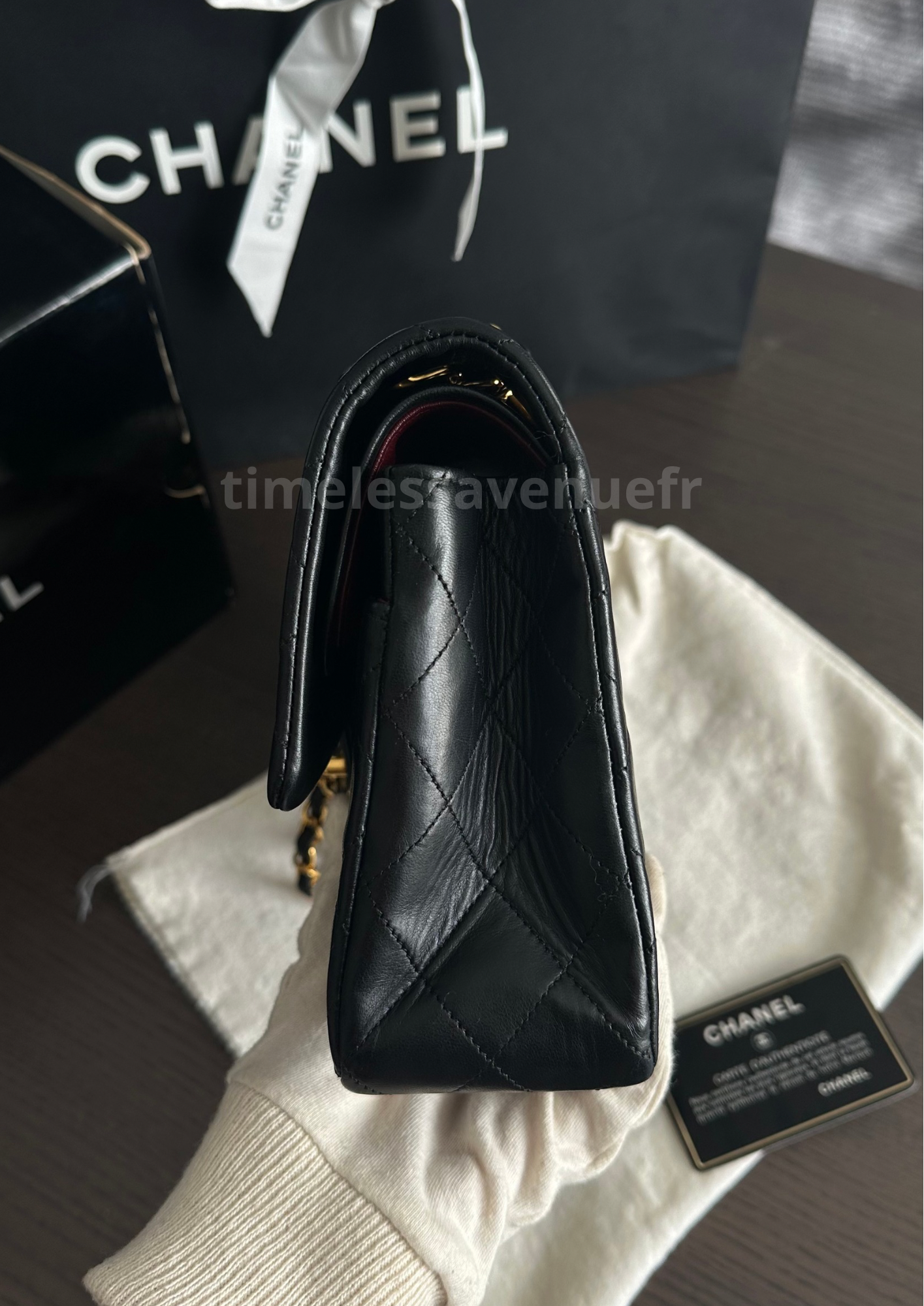 Chanel Timeless Double Flap Medium 24k Gold